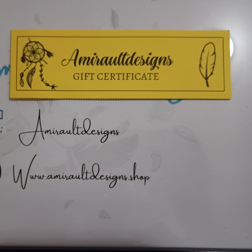 Amiraultdesigns gift card ( physical )